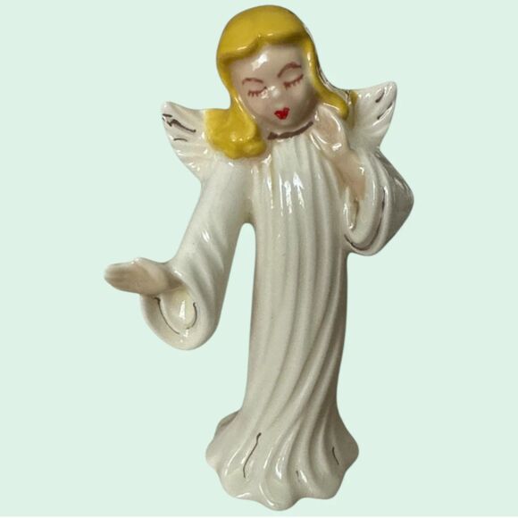 Holland Mold Nativity Angel Figurine Blonde Hair Replacement Piece 5.5" - Picture 1 of 6